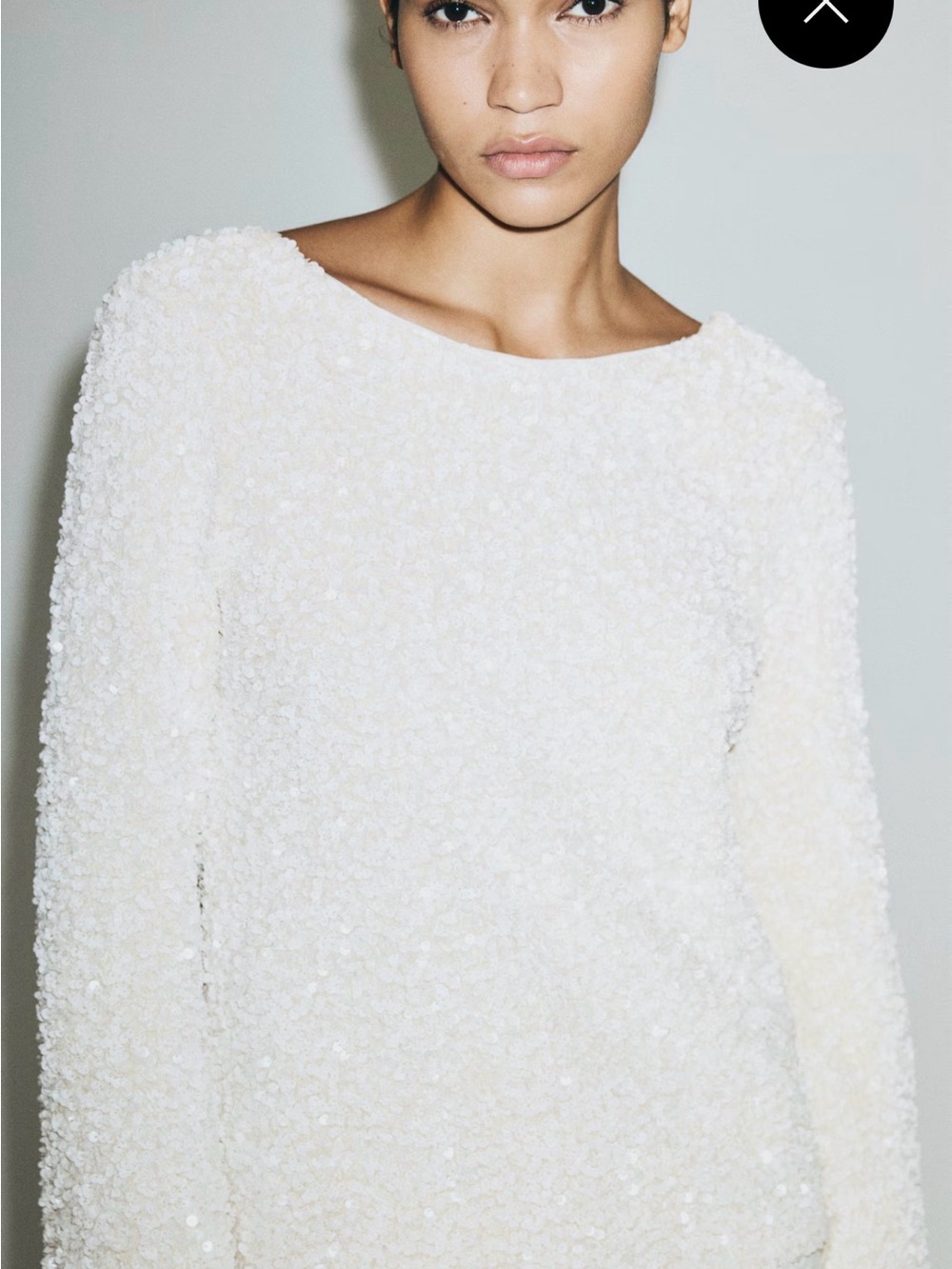 H&M Sequin Long Sleeve Top